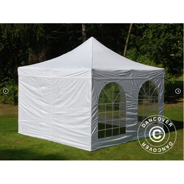 FleXtents PRO 4x4m "Vintage" inkl 4st sidor, Vit