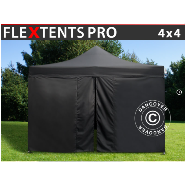 Flextents PRO 4x4m inkl 4st sidovggar