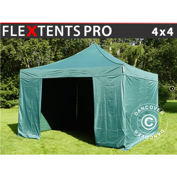 Flextents PRO 4x4m inkl 4st sidovggar
