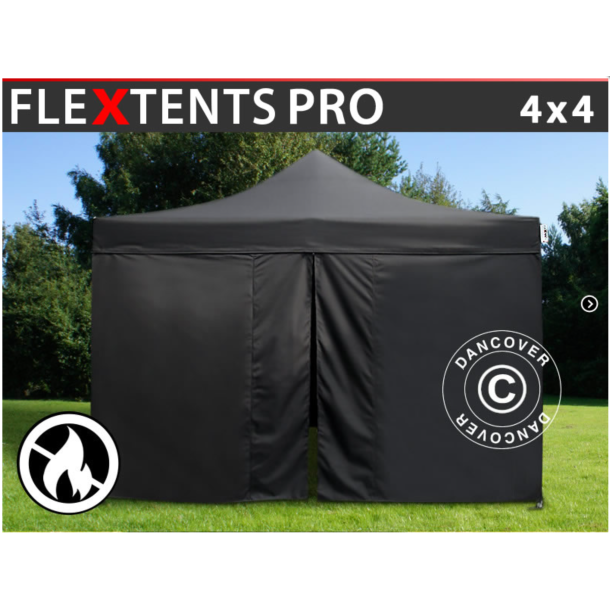 FleXtents PRO 4x4m "Flamsker" inkl 4st sidor