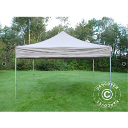 Flextents PRO 4x4m inkl. 4st dekorativa hrngardiner, Latte