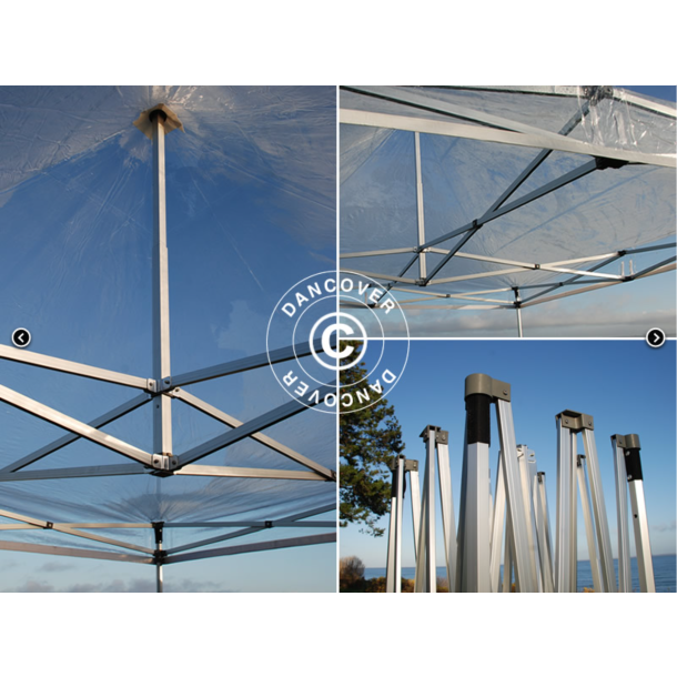 FleXtents PRO 4x4m PVC, Transparent