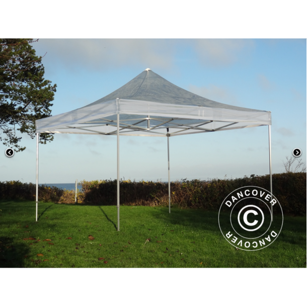 FleXtents PRO 4x4m PVC inkl 4st sidor, Transparent