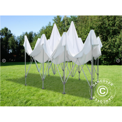 FleXtents PRO 4x6m "Peak Pagoda" inkl 8st sidor, Vit