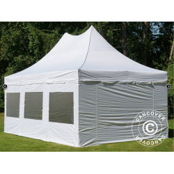 FleXtents PRO 4x6m "Peak Pagoda" inkl 8st sidor, Vit