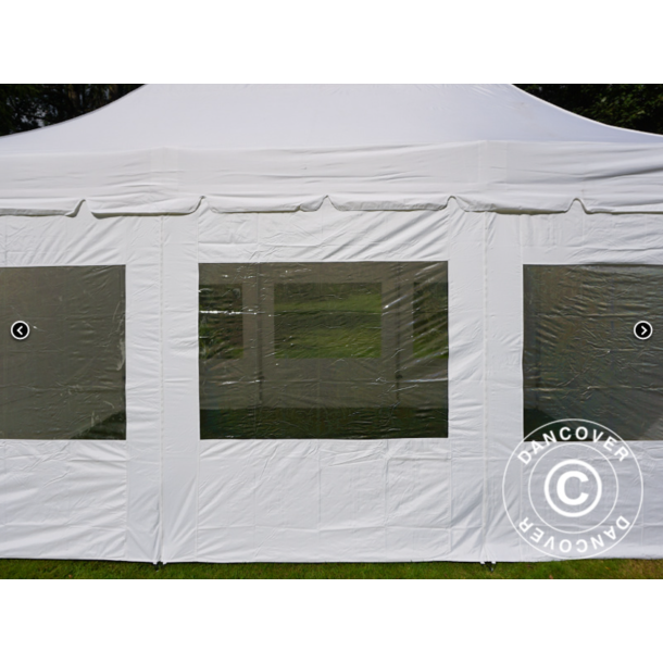 FleXtents PRO 4x6m "Peak Pagoda" inkl 8st sidor, Vit