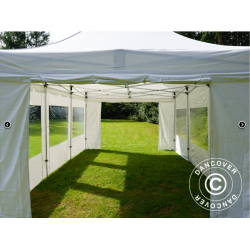 FleXtents PRO 4x6m "Peak Pagoda" inkl 8st sidor, Vit