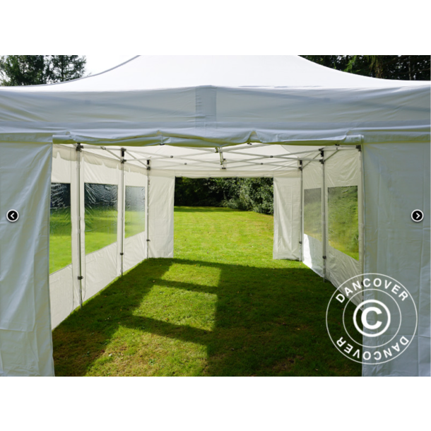 FleXtents PRO 4x6m "Peak Pagoda" inkl 8st sidor, Vit