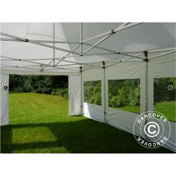 FleXtents PRO 4x6m "Peak Pagoda" inkl 8st sidor, Vit
