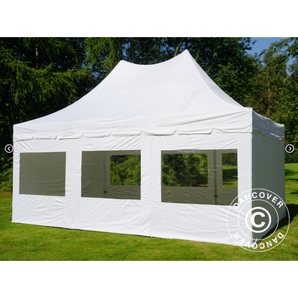 FleXtents PRO 4x6m "Peak Pagoda" inkl 8st sidor, Vit
