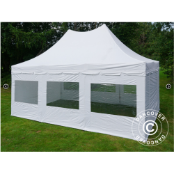 FleXtents PRO 4x6m "Peak Pagoda" inkl 8st sidor, Vit