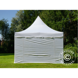 FleXtents PRO 4x6m "Peak Pagoda" inkl 8st sidor, Vit