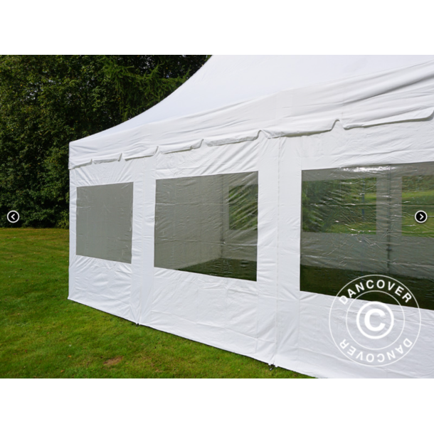 FleXtents PRO 4x6m "Peak Pagoda" inkl 8st sidor, Vit