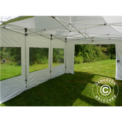 FleXtents PRO 4x6m "Peak Pagoda" inkl 8st sidor, Vit
