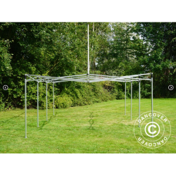 FleXtents PRO 4x6m "Peak Pagoda" inkl 8st sidor, Vit