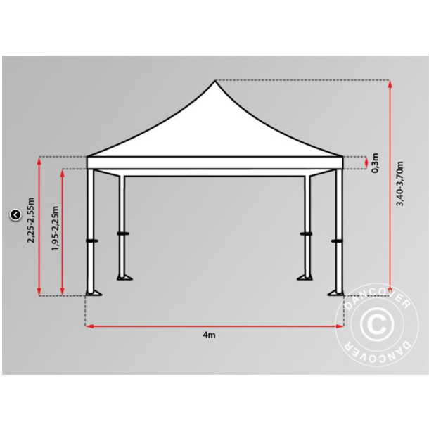 FleXtents PRO 4x6m "Peaked" Latte