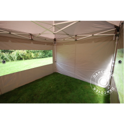 FleXtents PRO 4x6m "Peaked" inkl 8st sidor, Latte