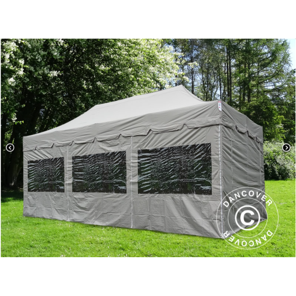 FleXtents PRO 4x6m "Peaked" inkl 8st sidor, Latte
