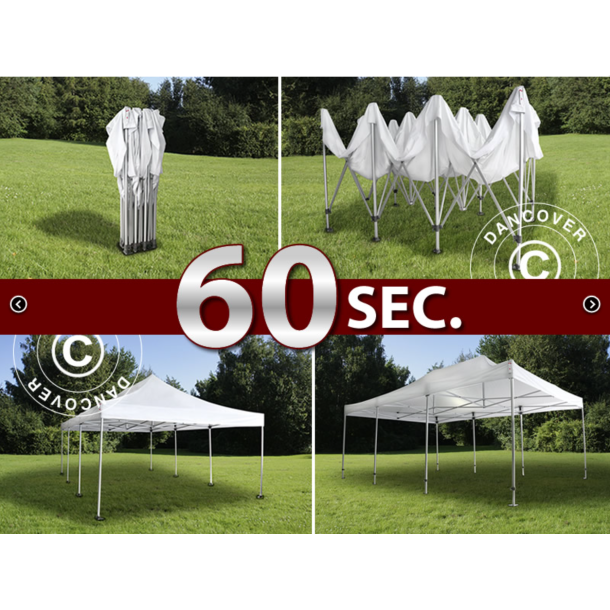 FleXtents PRO 4x6m "Peaked" inkl 8st sidor, Latte