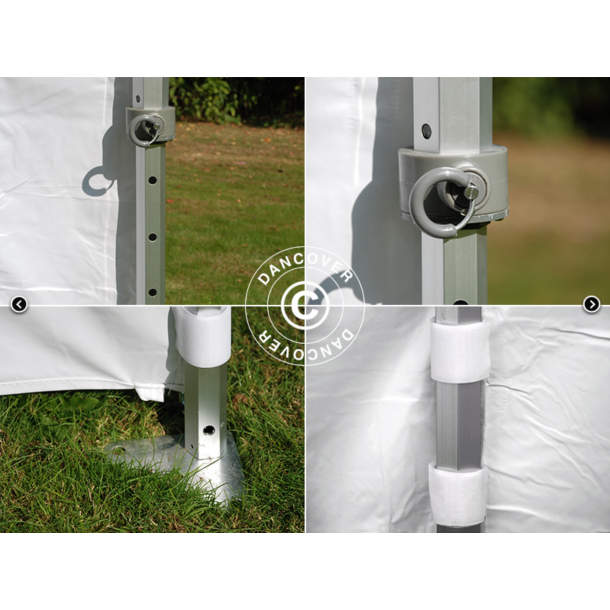 FleXtents PRO 4x6m "Vintage" inkl 8st sidor, Vit