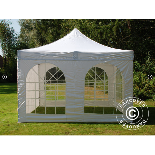 FleXtents PRO 4x6m "Vintage" inkl 8st sidor, Vit