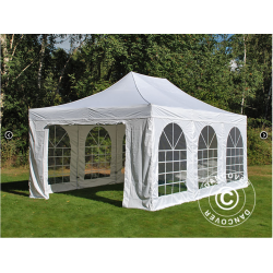 FleXtents PRO 4x6m "Vintage" inkl 8st sidor, Vit