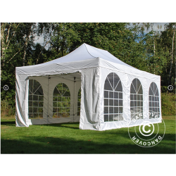 FleXtents PRO 4x6m "Vintage" inkl 8st sidor, Vit