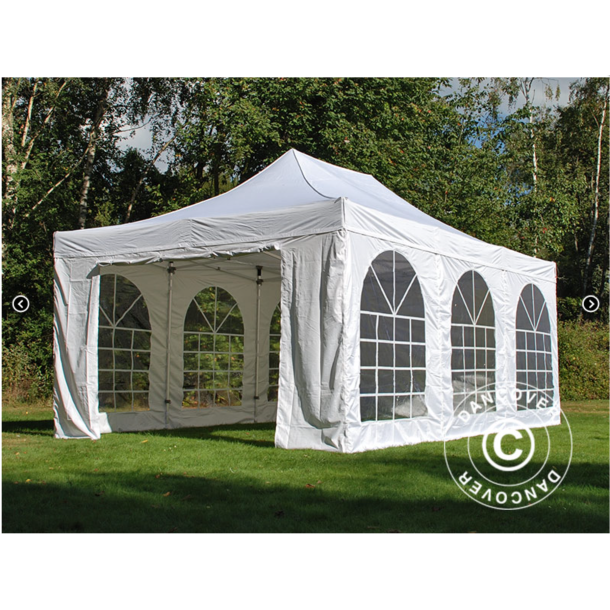 FleXtents PRO 4x6m "Vintage" inkl 8st sidor, Vit