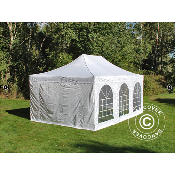 FleXtents PRO 4x6m "Vintage" inkl 8st sidor, Vit