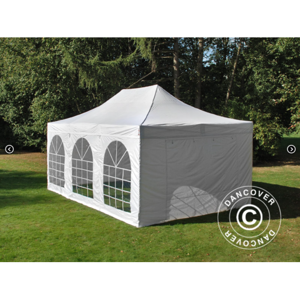 FleXtents PRO 4x6m "Vintage" inkl 8st sidor, Vit