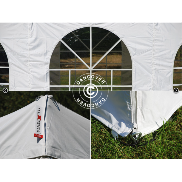 FleXtents PRO 4x6m "Vintage" inkl 8st sidor, Vit