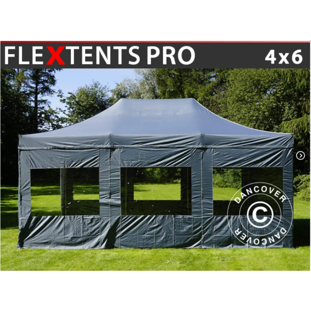 Flextents PRO 4x6m inkl 8st sidovggar