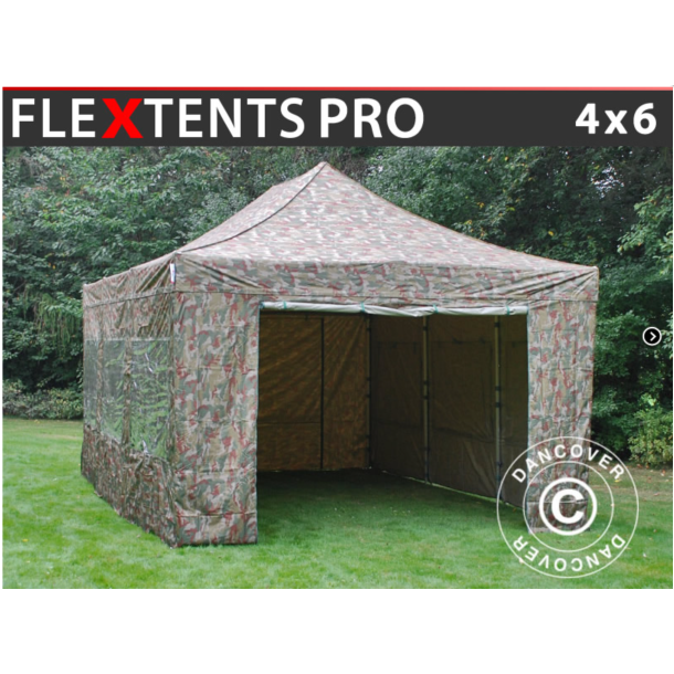 Flextents PRO 4x6m inkl 8st sidovggar