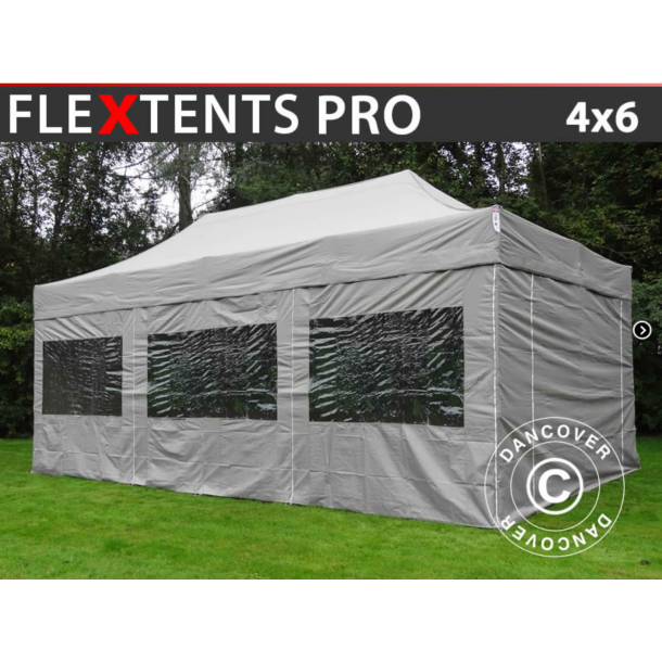 Flextents PRO 4x6m inkl 8st sidovggar