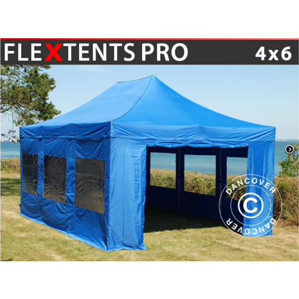 Flextents PRO 4x6m inkl 8st sidovggar