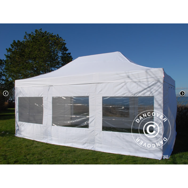 FleXtents PRO 4x6m "Flamsker" inkl 8st sidor, Vit