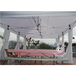 Flextents PRO 4x6m inkl. 8st dekorativa hrngardiner