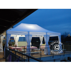 Flextents PRO 4x6m inkl. 8st dekorativa hrngardiner