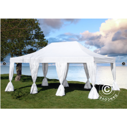 Flextents PRO 4x6m inkl. 8st dekorativa hrngardiner