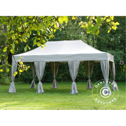 Flextents PRO 4x6m inkl. 8st dekorativa hrngardiner