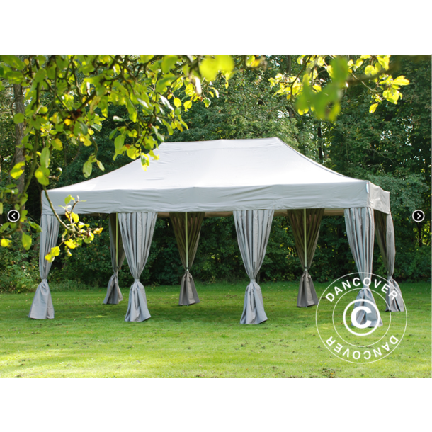 Flextents PRO 4x6m inkl. 8st dekorativa hrngardiner