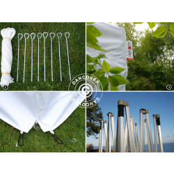 Flextents PRO 4x6m inkl. 8st sidor &amp; 8st dekorativa hrngardiner