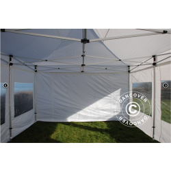 Flextents PRO 4x6m inkl. 8st sidor &amp; 8st dekorativa hrngardiner
