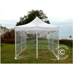 FleXtents PRO 4x6m PVC inkl 8st sidor, Transparent