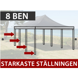 FleXtents PRO 4x6m PVC inkl 8st sidor, Transparent