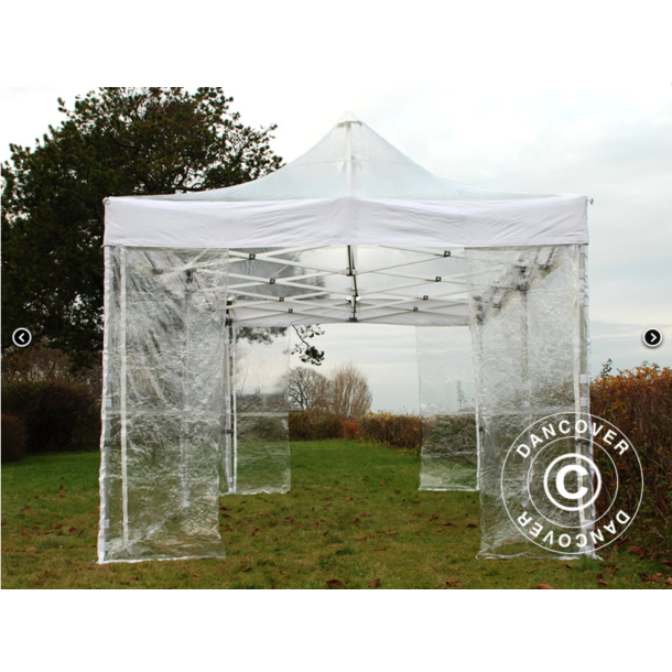 FleXtents PRO 4x6m PVC inkl 8st sidor, Transparent