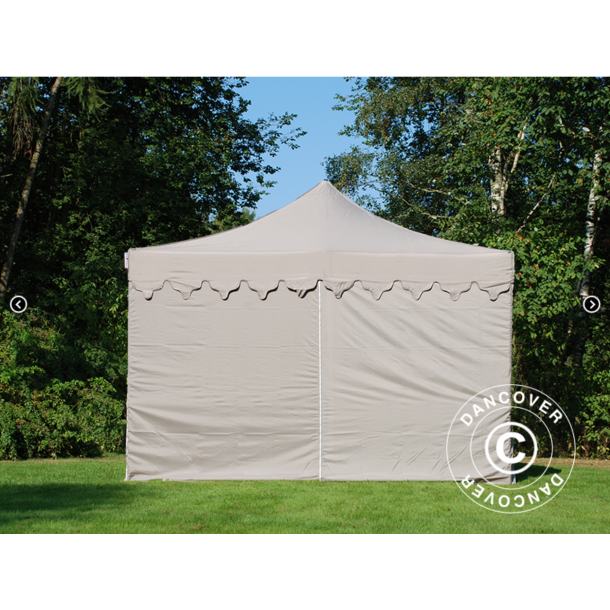 FleXtents PRO 4x8m "Morocco" inkl 6st sidor, Latte