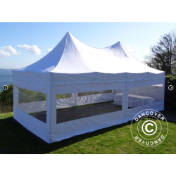 FleXtents PRO 4x8m "Peak Pagoda" inkl 6st sidor, Vit