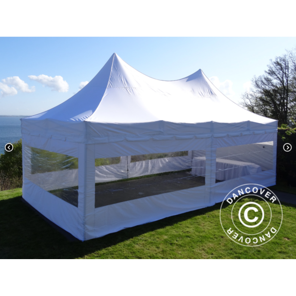 FleXtents PRO 4x8m "Peak Pagoda" inkl 6st sidor, Vit