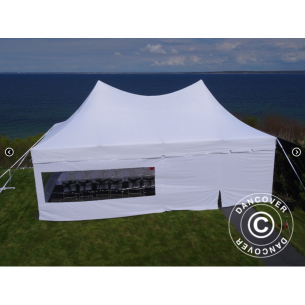 FleXtents PRO 4x8m "Peak Pagoda" inkl 6st sidor, Vit